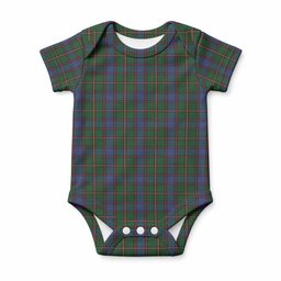 Skene Tartan Baby Onesie , Plaid Infant Bodysuit for Boys & Girls (0-24M), Snap Closure Newborn Romper for Holiday & Photoshoot