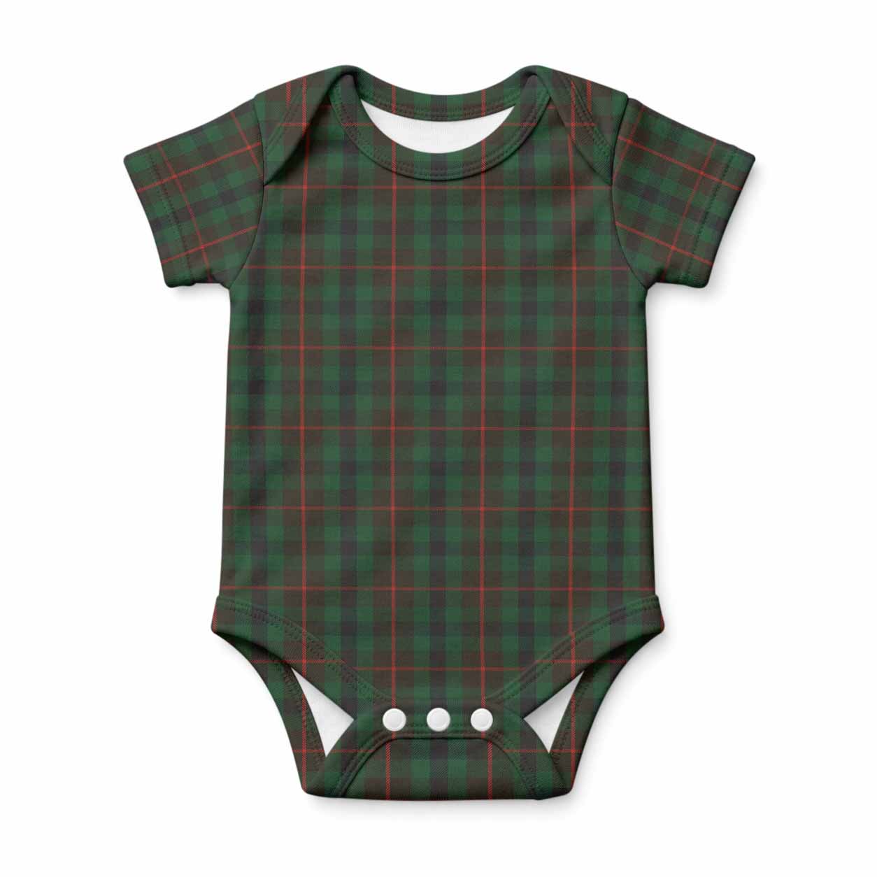 Tennant Tartan Baby Onesie , Plaid Infant Bodysuit for Boys & Girls (0-24M), Snap Closure Newborn Romper for Holiday & Photoshoot