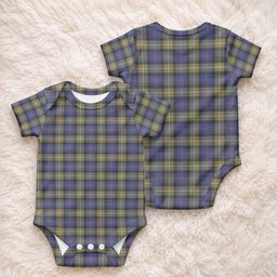 Rennie Tartan Baby Onesie , Plaid Infant Bodysuit for Boys & Girls (0-24M), Snap Closure Newborn Romper for Holiday & Photoshoot