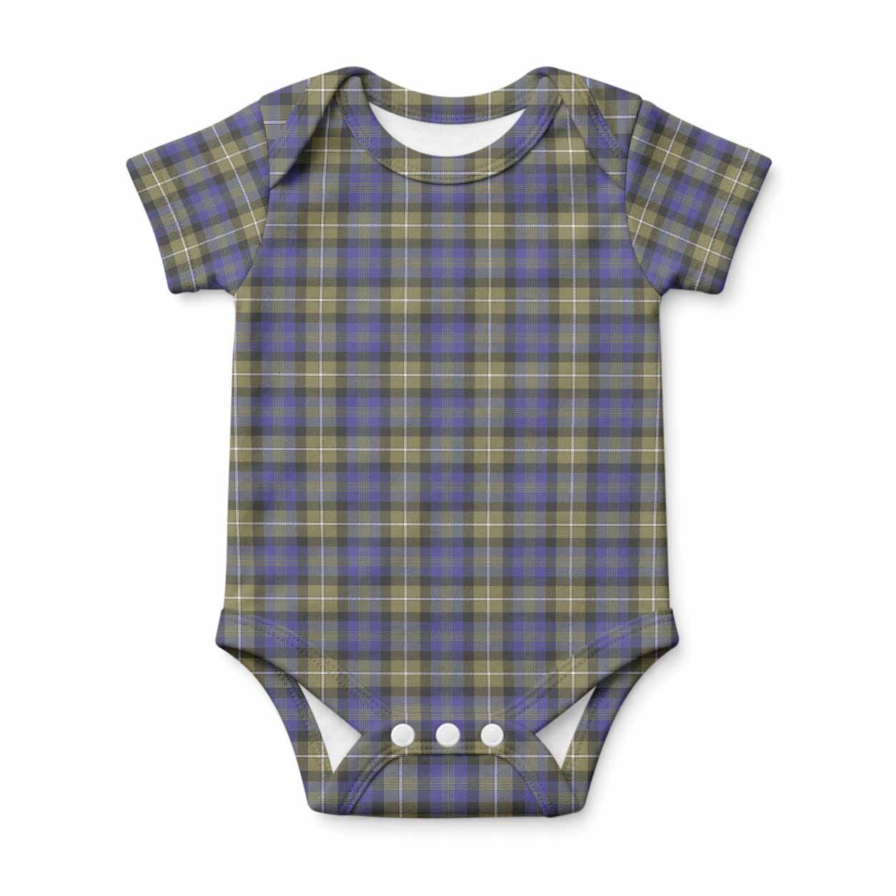 Rennie Tartan Baby Onesie , Plaid Infant Bodysuit for Boys & Girls (0-24M), Snap Closure Newborn Romper for Holiday & Photoshoot