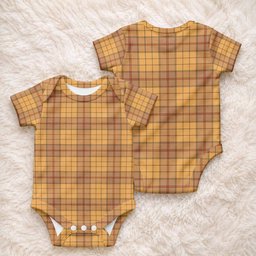 Ulster Tartan Baby Onesie , Plaid Infant Bodysuit for Boys & Girls (0-24M), Snap Closure Newborn Romper for Holiday & Photoshoot