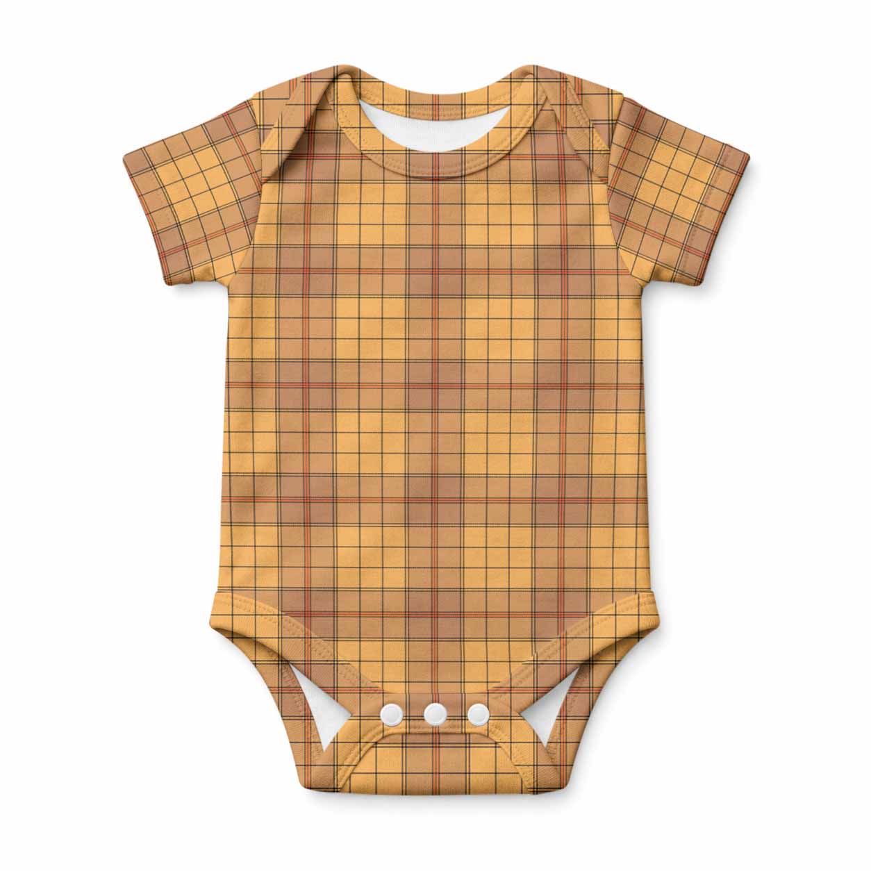 Ulster Tartan Baby Onesie , Plaid Infant Bodysuit for Boys & Girls (0-24M), Snap Closure Newborn Romper for Holiday & Photoshoot