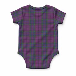 Wardlaw Tartan Baby Onesie , Plaid Infant Bodysuit for Boys & Girls (0-24M), Snap Closure Newborn Romper for Holiday & Photoshoot