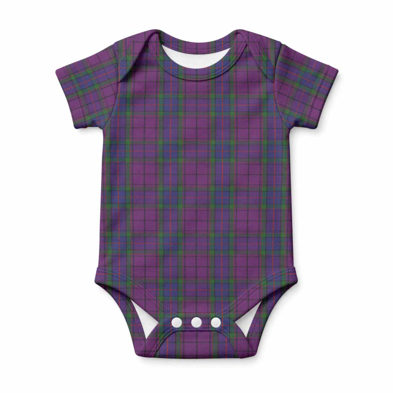Wardlaw Tartan Baby Onesie , Plaid Infant Bodysuit for Boys & Girls (0-24M), Snap Closure Newborn Romper for Holiday & Photoshoot