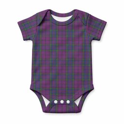 Wardlaw Tartan Baby Onesie , Plaid Infant Bodysuit for Boys & Girls (0-24M), Snap Closure Newborn Romper for Holiday & Photoshoot