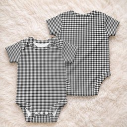 Shepherd Tartan Baby Onesie , Plaid Infant Bodysuit for Boys & Girls (0-24M), Snap Closure Newborn Romper for Holiday & Photoshoot