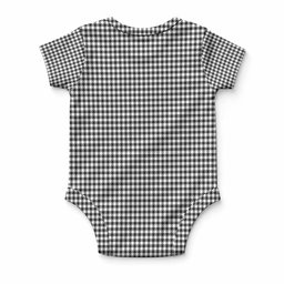 Shepherd Tartan Baby Onesie , Plaid Infant Bodysuit for Boys & Girls (0-24M), Snap Closure Newborn Romper for Holiday & Photoshoot