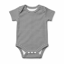 Shepherd Tartan Baby Onesie , Plaid Infant Bodysuit for Boys & Girls (0-24M), Snap Closure Newborn Romper for Holiday & Photoshoot