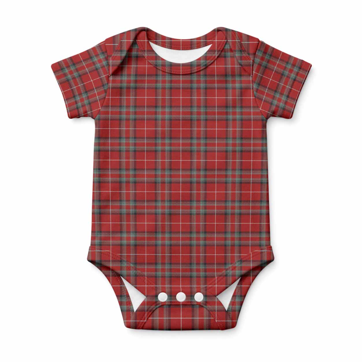 Stewart (Stuart) of Bute Tartan Baby Onesie , Plaid Infant Bodysuit for Boys & Girls (0-24M), Snap Closure Newborn Romper for Holiday & Photoshoot