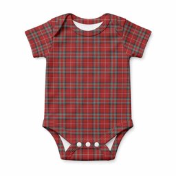 Stewart (Stuart) of Bute Tartan Baby Onesie , Plaid Infant Bodysuit for Boys & Girls (0-24M), Snap Closure Newborn Romper for Holiday & Photoshoot