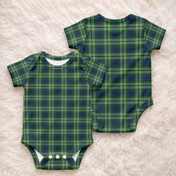 Purves Tartan Baby Onesie , Plaid Infant Bodysuit for Boys & Girls (0-24M), Snap Closure Newborn Romper for Holiday & Photoshoot