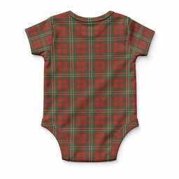 Scott Tartan Baby Onesie , Plaid Infant Bodysuit for Boys & Girls (0-24M), Snap Closure Newborn Romper for Holiday & Photoshoot