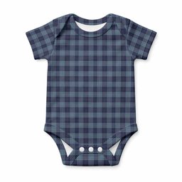 Roberts of Wales Tartan Baby Onesie , Plaid Infant Bodysuit for Boys & Girls (0-24M), Snap Closure Newborn Romper for Holiday & Photoshoot