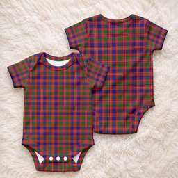 Wright Tartan Baby Onesie , Plaid Infant Bodysuit for Boys & Girls (0-24M), Snap Closure Newborn Romper for Holiday & Photoshoot