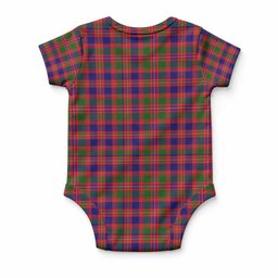 Wright Tartan Baby Onesie , Plaid Infant Bodysuit for Boys & Girls (0-24M), Snap Closure Newborn Romper for Holiday & Photoshoot