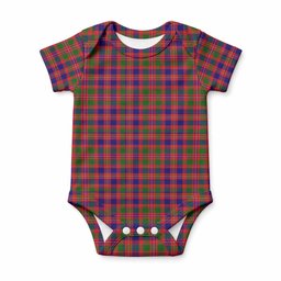 Wright Tartan Baby Onesie , Plaid Infant Bodysuit for Boys & Girls (0-24M), Snap Closure Newborn Romper for Holiday & Photoshoot