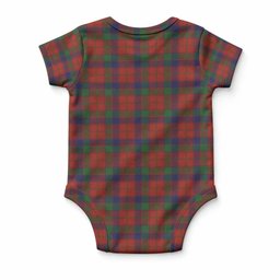 Robertson Tartan Baby Onesie , Plaid Infant Bodysuit for Boys & Girls (0-24M), Snap Closure Newborn Romper for Holiday & Photoshoot