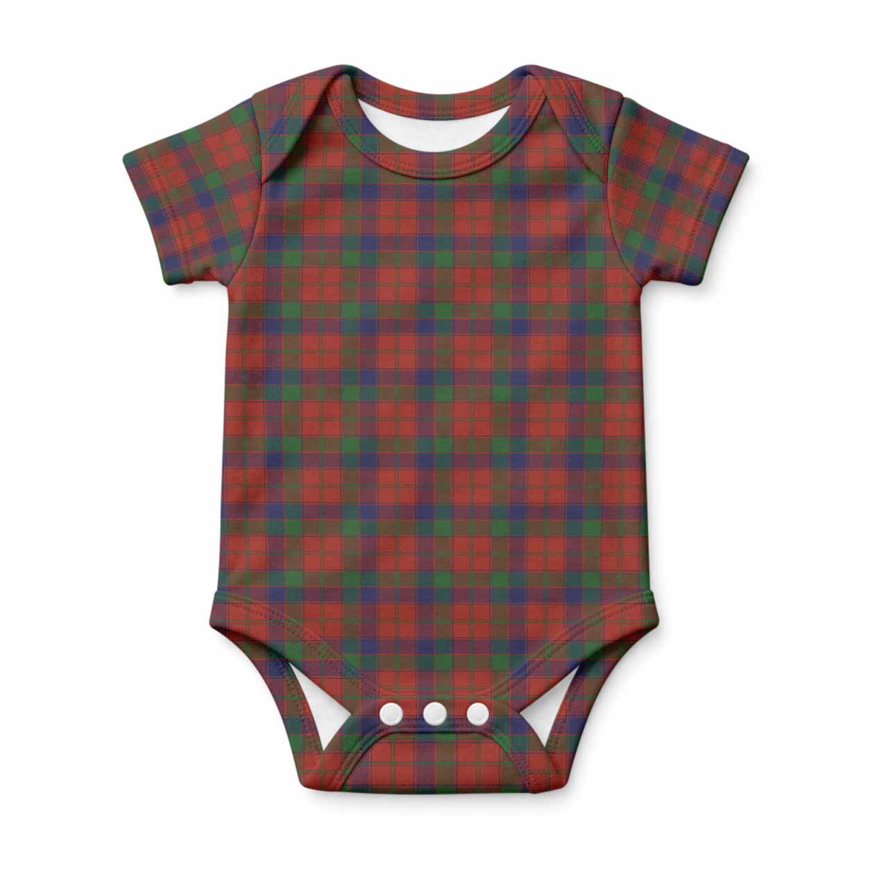 Robertson Tartan Baby Onesie , Plaid Infant Bodysuit for Boys & Girls (0-24M), Snap Closure Newborn Romper for Holiday & Photoshoot