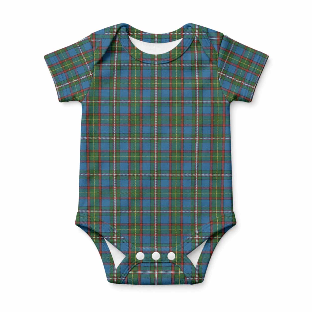 Tait Tartan Baby Onesie , Plaid Infant Bodysuit for Boys & Girls (0-24M), Snap Closure Newborn Romper for Holiday & Photoshoot