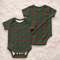 Walker Tartan Baby Onesie , Plaid Infant Bodysuit for Boys & Girls (0-24M), Snap Closure Newborn Romper for Holiday & Photoshoot