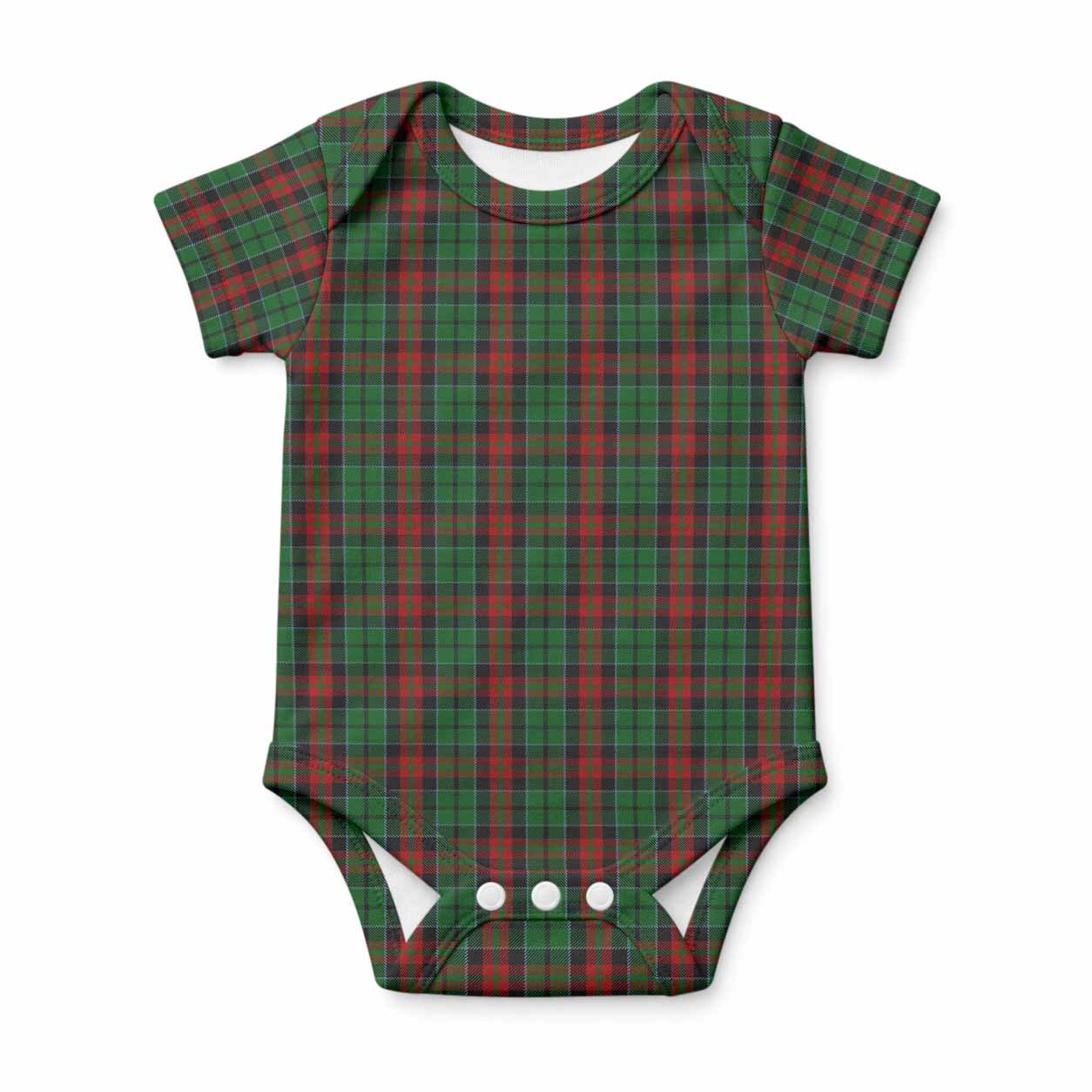 Walker Tartan Baby Onesie , Plaid Infant Bodysuit for Boys & Girls (0-24M), Snap Closure Newborn Romper for Holiday & Photoshoot