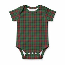 Walker Tartan Baby Onesie , Plaid Infant Bodysuit for Boys & Girls (0-24M), Snap Closure Newborn Romper for Holiday & Photoshoot