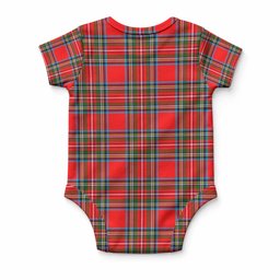 Stewart (Stuart) Tartan Baby Onesie , Plaid Infant Bodysuit for Boys & Girls (0-24M), Snap Closure Newborn Romper for Holiday & Photoshoot