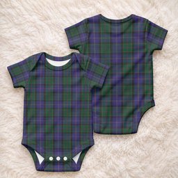 Robb Tartan Baby Onesie , Plaid Infant Bodysuit for Boys & Girls (0-24M), Snap Closure Newborn Romper for Holiday & Photoshoot