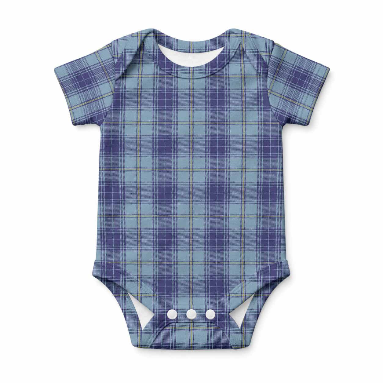 Traynor Tartan Baby Onesie , Plaid Infant Bodysuit for Boys & Girls (0-24M), Snap Closure Newborn Romper for Holiday & Photoshoot