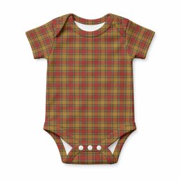 Scrymgeour Tartan Baby Onesie , Plaid Infant Bodysuit for Boys & Girls (0-24M), Snap Closure Newborn Romper for Holiday & Photoshoot