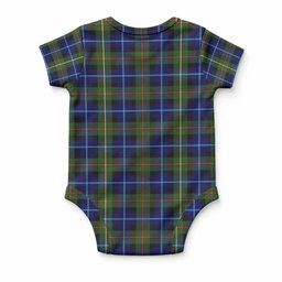 Smith Tartan Baby Onesie , Plaid Infant Bodysuit for Boys & Girls (0-24M), Snap Closure Newborn Romper for Holiday & Photoshoot