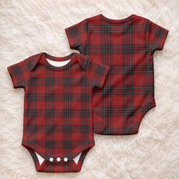 Wemyss Tartan Baby Onesie , Plaid Infant Bodysuit for Boys & Girls (0-24M), Snap Closure Newborn Romper for Holiday & Photoshoot