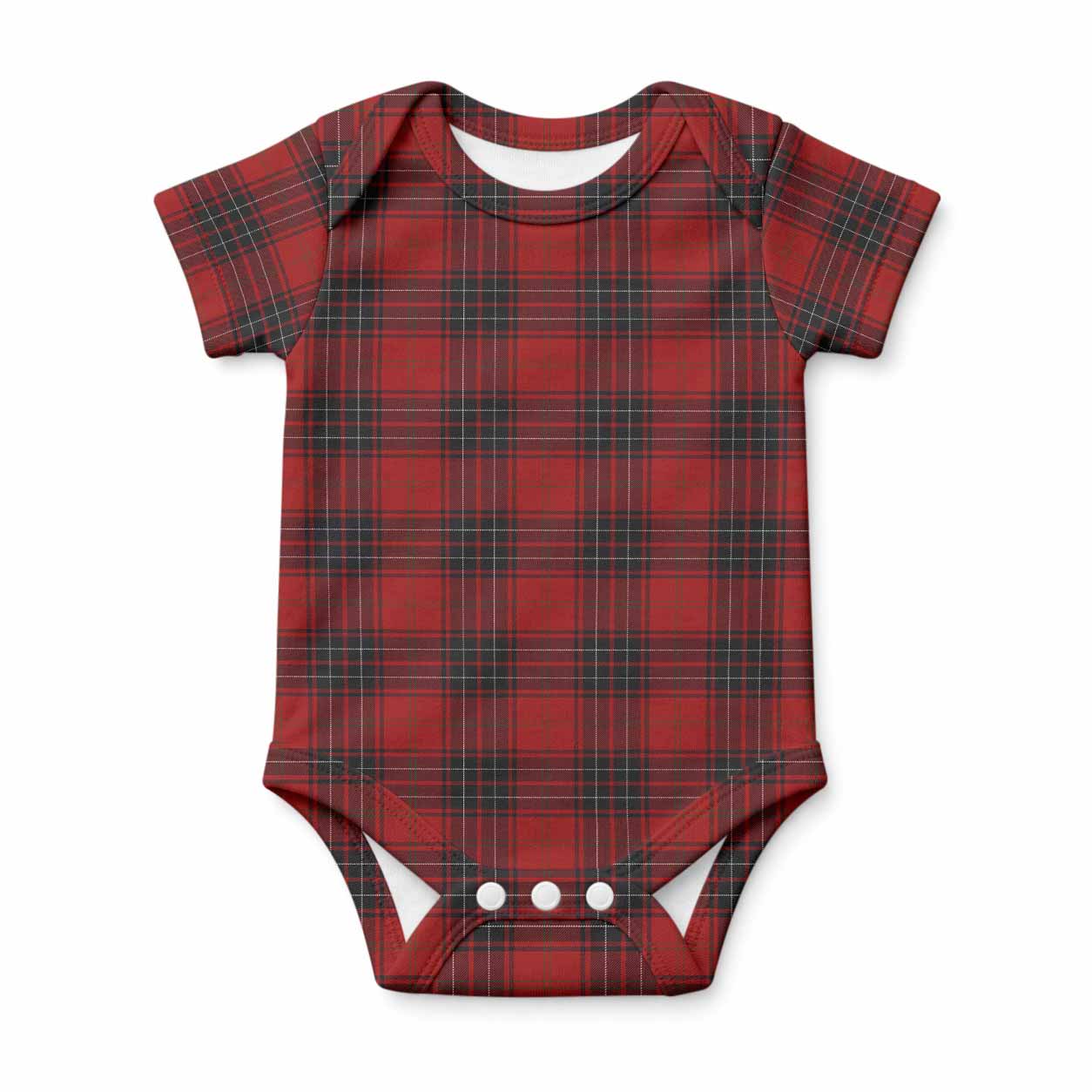 Wemyss Tartan Baby Onesie , Plaid Infant Bodysuit for Boys & Girls (0-24M), Snap Closure Newborn Romper for Holiday & Photoshoot