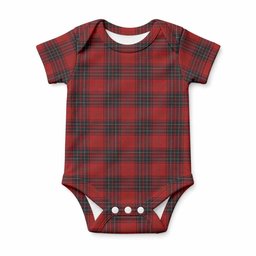 Wemyss Tartan Baby Onesie , Plaid Infant Bodysuit for Boys & Girls (0-24M), Snap Closure Newborn Romper for Holiday & Photoshoot