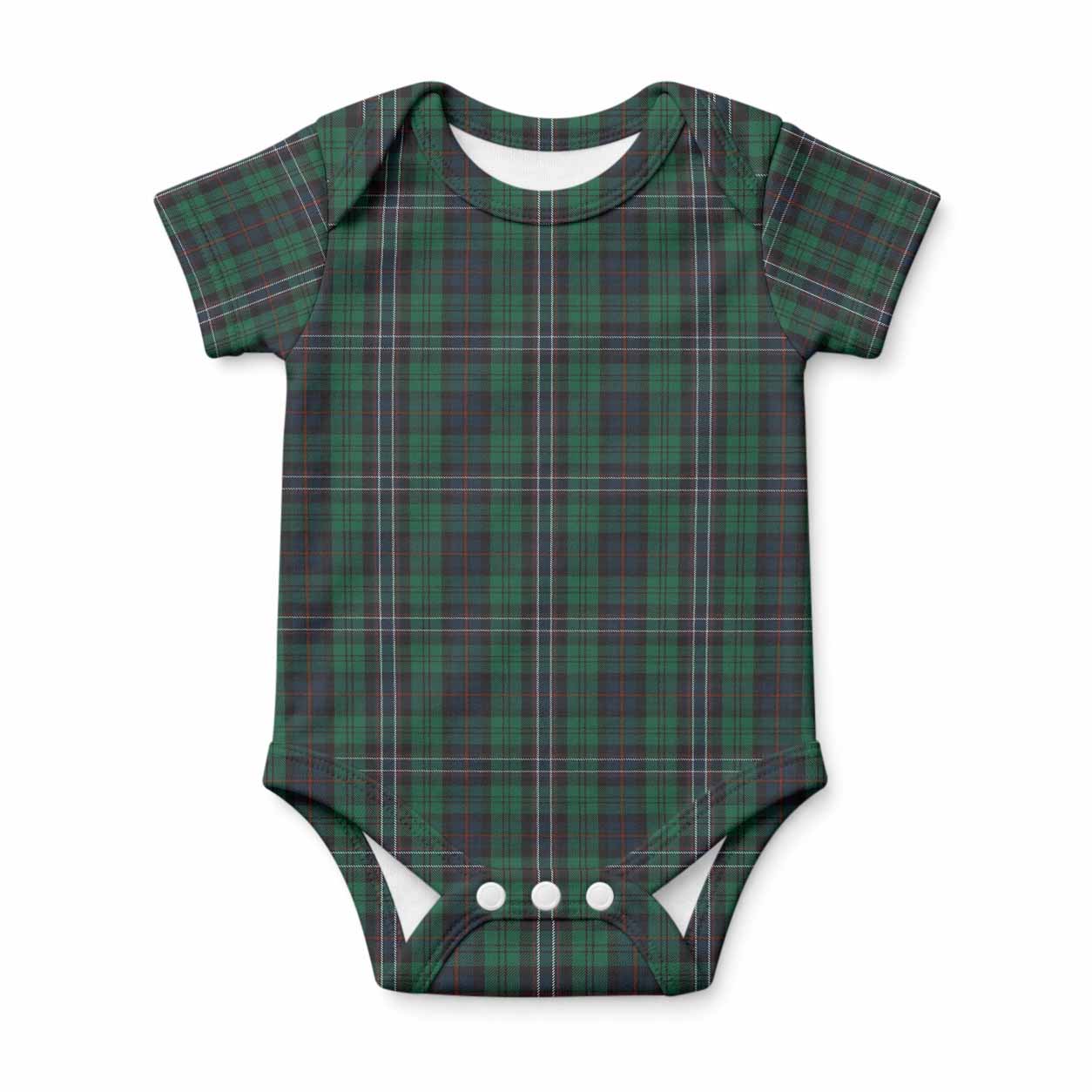 Scotland National Tartan Baby Onesie , Plaid Infant Bodysuit for Boys & Girls (0-24M), Snap Closure Newborn Romper for Holiday & Photoshoot