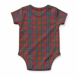 Sinclair Tartan Baby Onesie , Plaid Infant Bodysuit for Boys & Girls (0-24M), Snap Closure Newborn Romper for Holiday & Photoshoot