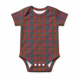 Sinclair Tartan Baby Onesie , Plaid Infant Bodysuit for Boys & Girls (0-24M), Snap Closure Newborn Romper for Holiday & Photoshoot