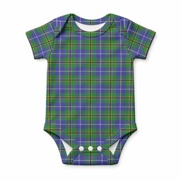 Turnbull Tartan Baby Onesie , Plaid Infant Bodysuit for Boys & Girls (0-24M), Snap Closure Newborn Romper for Holiday & Photoshoot