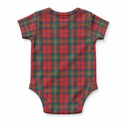 Waddell (Fife), Greg Tartan Baby Onesie , Plaid Infant Bodysuit for Boys & Girls (0-24M), Snap Closure Newborn Romper for Holiday & Photoshoot