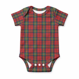 Waddell (Fife), Greg Tartan Baby Onesie , Plaid Infant Bodysuit for Boys & Girls (0-24M), Snap Closure Newborn Romper for Holiday & Photoshoot