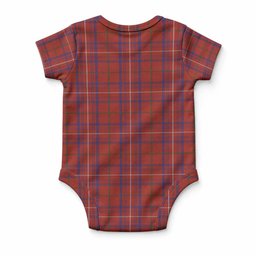 Rose Tartan Baby Onesie , Plaid Infant Bodysuit for Boys & Girls (0-24M), Snap Closure Newborn Romper for Holiday & Photoshoot