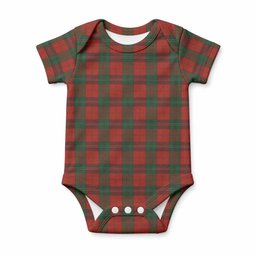 Thomas of Wales Tartan Baby Onesie , Plaid Infant Bodysuit for Boys & Girls (0-24M), Snap Closure Newborn Romper for Holiday & Photoshoot