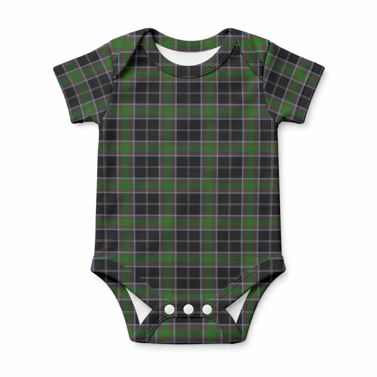 Webster Tartan Baby Onesie , Plaid Infant Bodysuit for Boys & Girls (0-24M), Snap Closure Newborn Romper for Holiday & Photoshoot