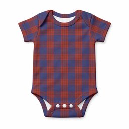 Robinson Tartan Baby Onesie , Plaid Infant Bodysuit for Boys & Girls (0-24M), Snap Closure Newborn Romper for Holiday & Photoshoot