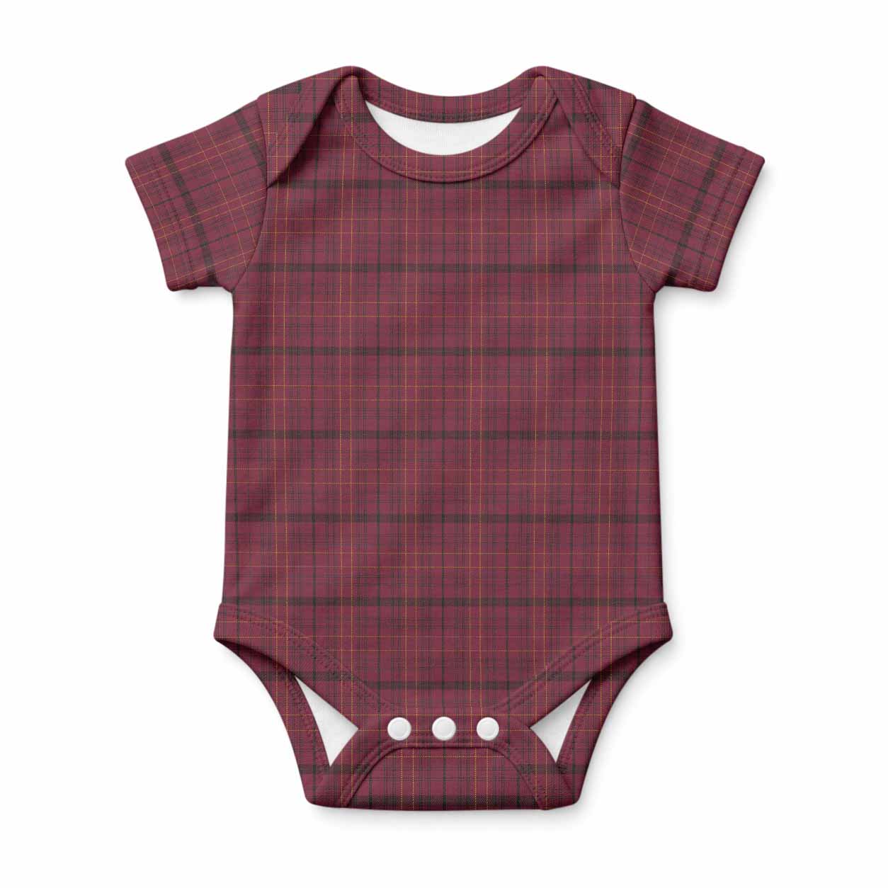 Williams of Wales Tartan Baby Onesie , Plaid Infant Bodysuit for Boys & Girls (0-24M), Snap Closure Newborn Romper for Holiday & Photoshoot