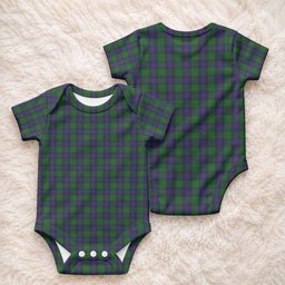 Shaw Tartan Baby Onesie , Plaid Infant Bodysuit for Boys & Girls (0-24M), Snap Closure Newborn Romper for Holiday & Photoshoot