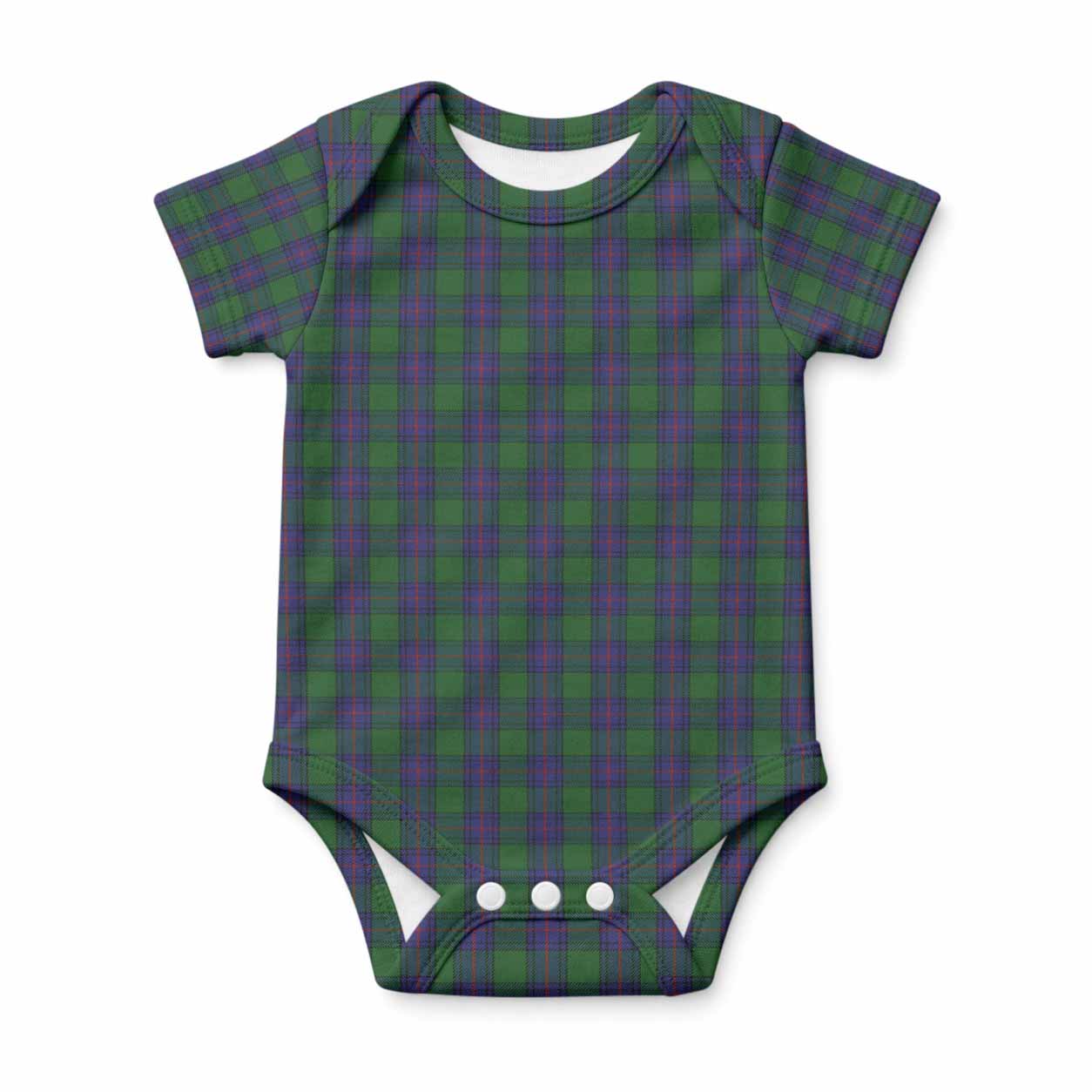 Shaw Tartan Baby Onesie , Plaid Infant Bodysuit for Boys & Girls (0-24M), Snap Closure Newborn Romper for Holiday & Photoshoot