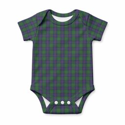 Shaw Tartan Baby Onesie , Plaid Infant Bodysuit for Boys & Girls (0-24M), Snap Closure Newborn Romper for Holiday & Photoshoot