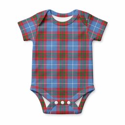 Preston Tartan Baby Onesie , Plaid Infant Bodysuit for Boys & Girls (0-24M), Snap Closure Newborn Romper for Holiday & Photoshoot
