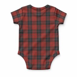Ramsay Tartan Baby Onesie , Plaid Infant Bodysuit for Boys & Girls (0-24M), Snap Closure Newborn Romper for Holiday & Photoshoot